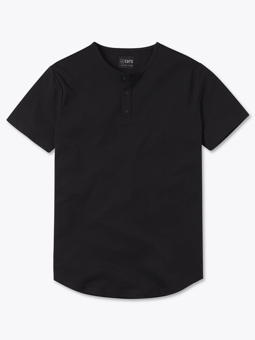 Cuts AO Henley Curve-Hem T-Shirt 4 pack